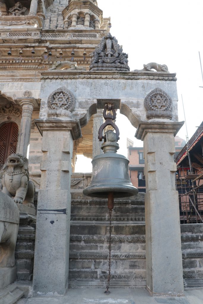 Barking bell in front of Vatsala Durga temple