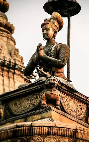 The statue of King Bhupatindra Malla