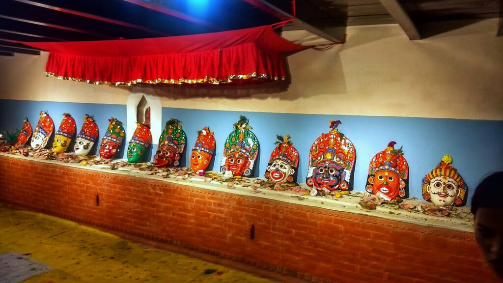 Showcasing the masks of Nava Durga