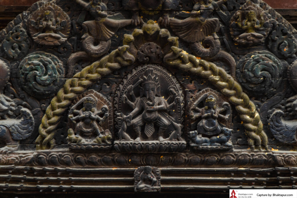 Ganesha on the toran of siddhi kali temple
