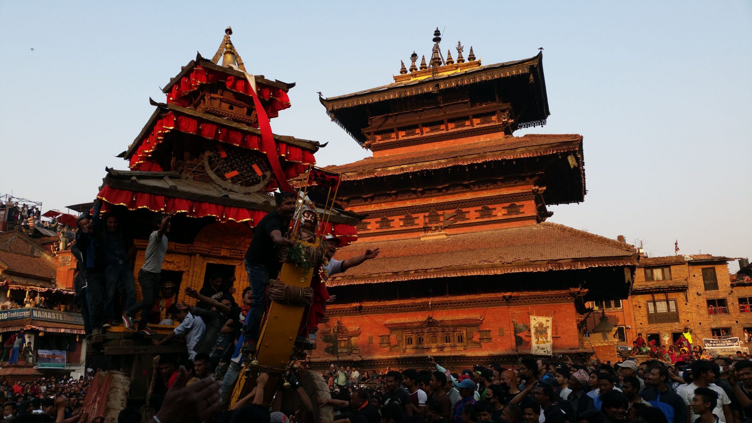 The crowd during Biska Jatra of Bhaktapur image