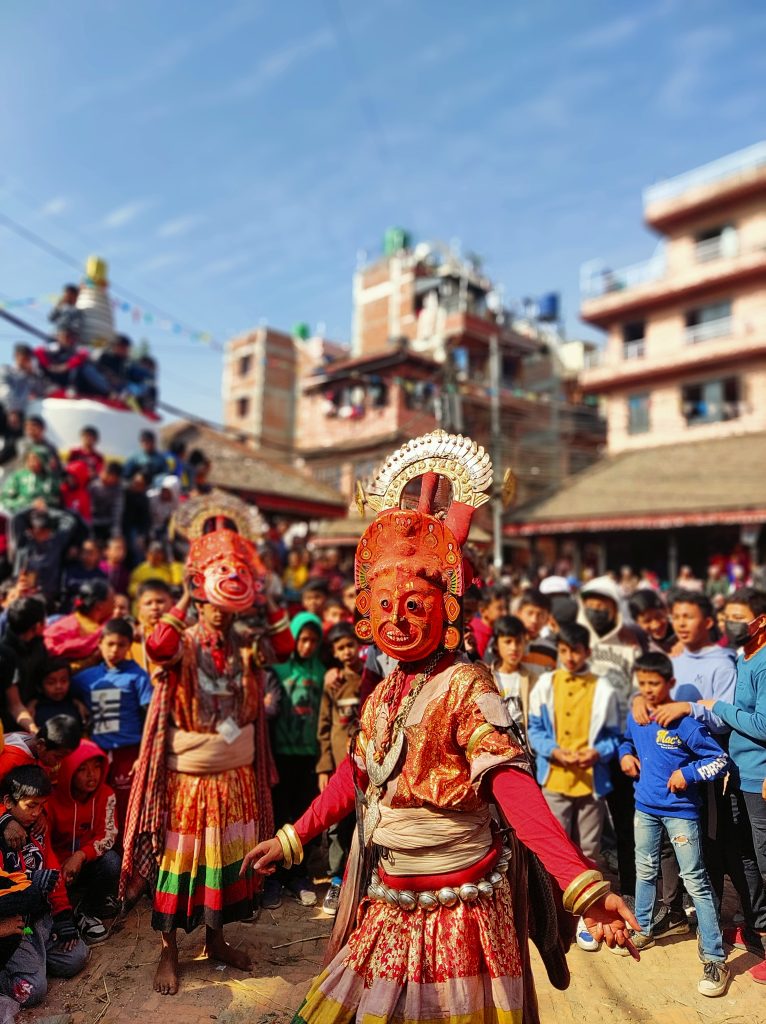 The Navadurga Dance at Suryamadi Tole of Bhaktapur