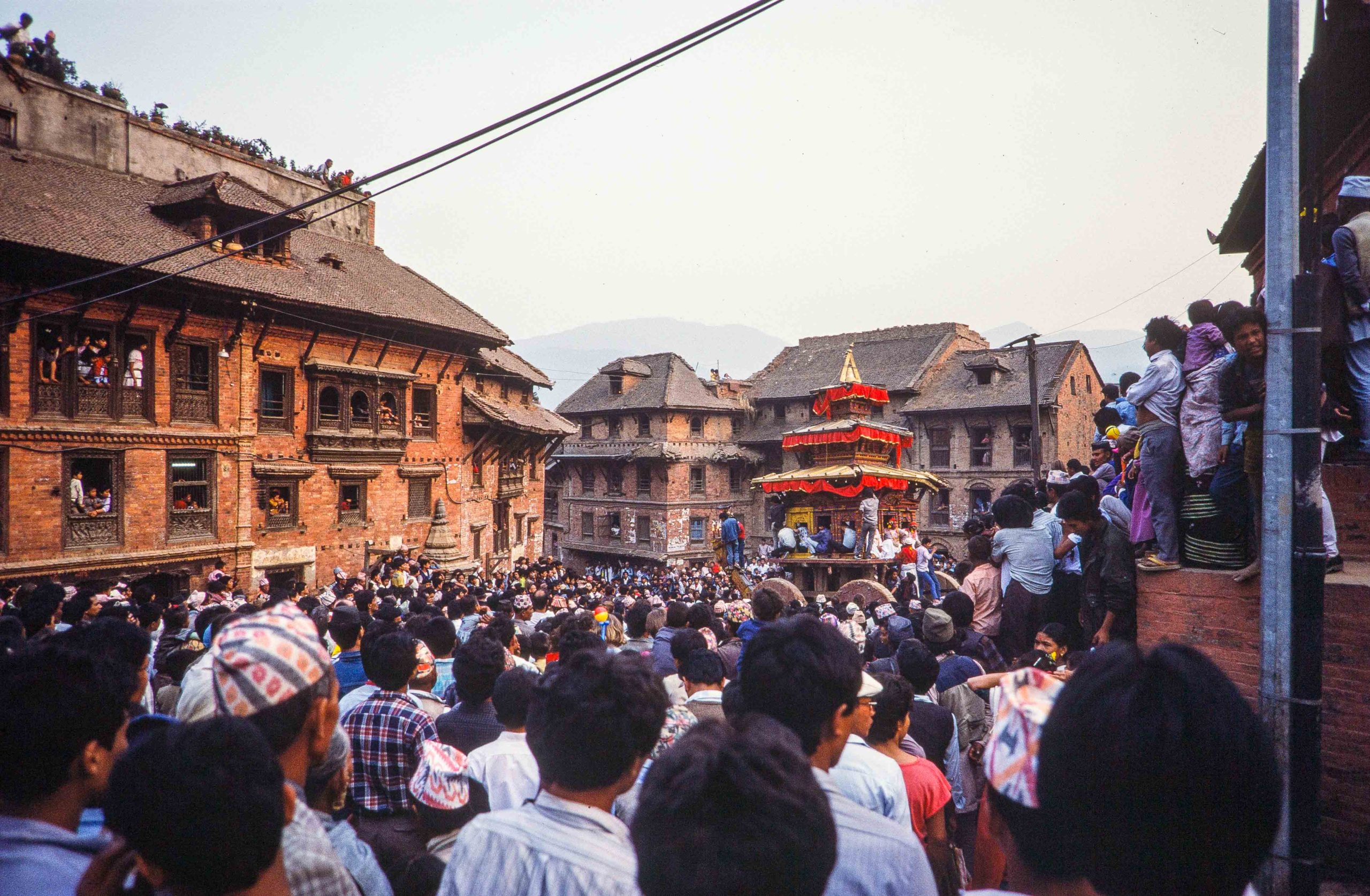 Gahiti during Bisket Jatra 1988 Bhaktapur image
